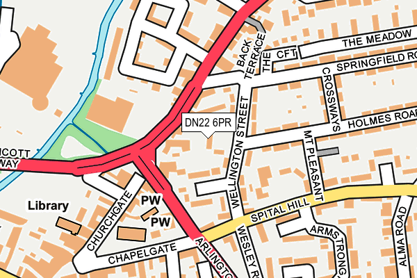 DN22 6PR map - OS OpenMap – Local (Ordnance Survey)