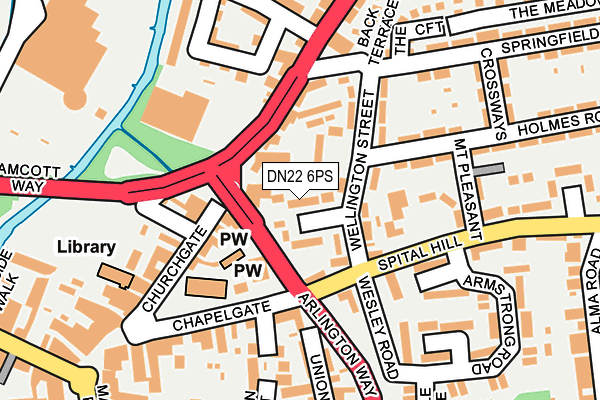 DN22 6PS map - OS OpenMap – Local (Ordnance Survey)