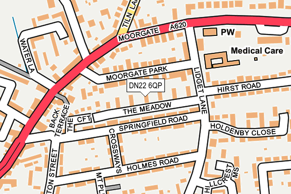 DN22 6QP map - OS OpenMap – Local (Ordnance Survey)