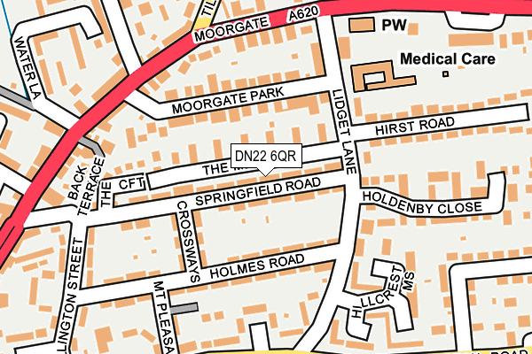 DN22 6QR map - OS OpenMap – Local (Ordnance Survey)