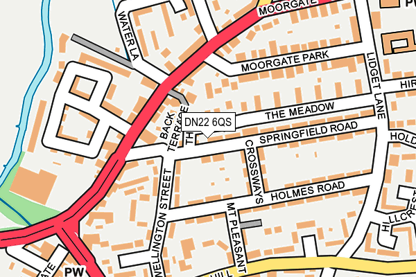 DN22 6QS map - OS OpenMap – Local (Ordnance Survey)