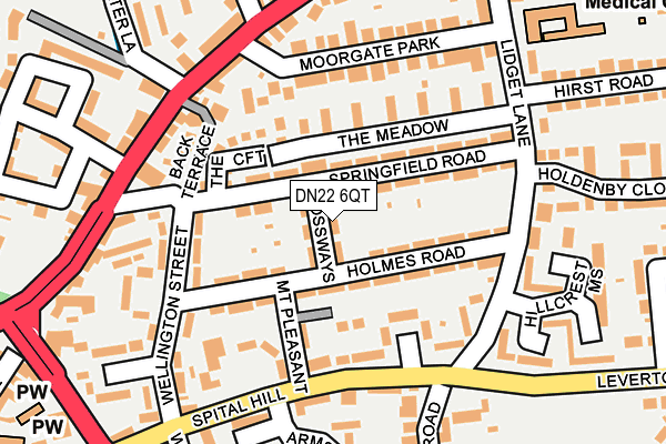 DN22 6QT map - OS OpenMap – Local (Ordnance Survey)