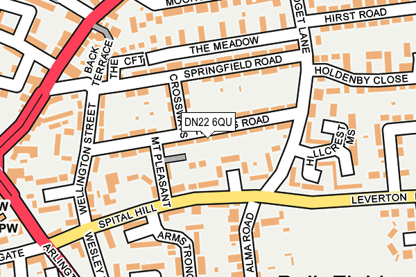 DN22 6QU map - OS OpenMap – Local (Ordnance Survey)