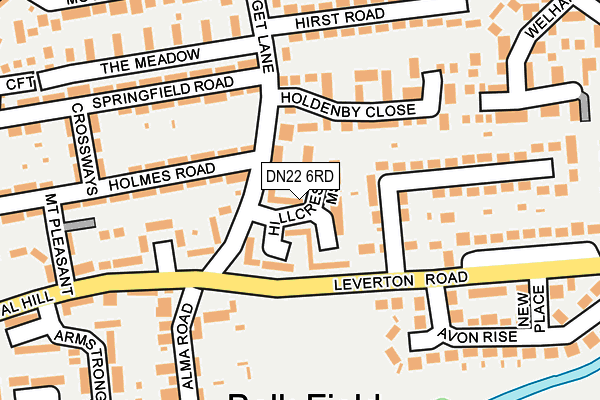 DN22 6RD map - OS OpenMap – Local (Ordnance Survey)