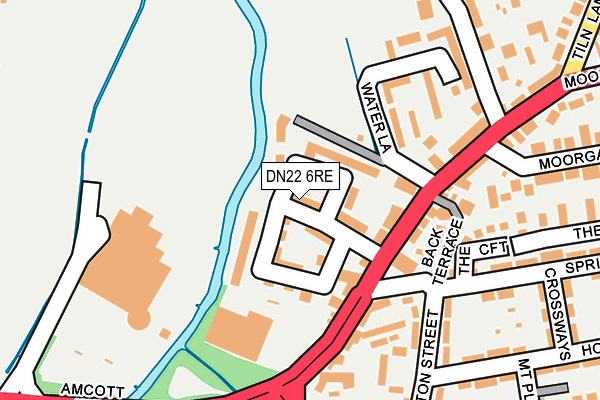 DN22 6RE map - OS OpenMap – Local (Ordnance Survey)