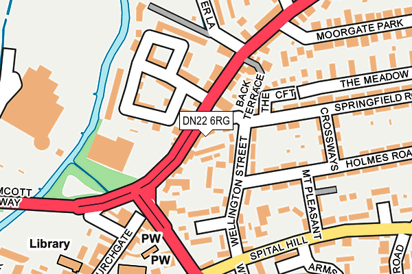 DN22 6RG map - OS OpenMap – Local (Ordnance Survey)