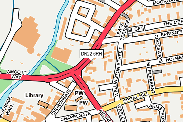 DN22 6RH map - OS OpenMap – Local (Ordnance Survey)