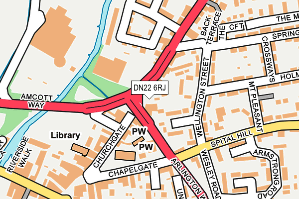 DN22 6RJ map - OS OpenMap – Local (Ordnance Survey)