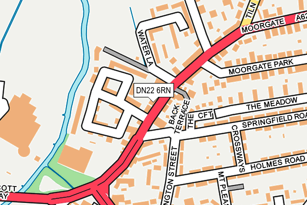 DN22 6RN map - OS OpenMap – Local (Ordnance Survey)