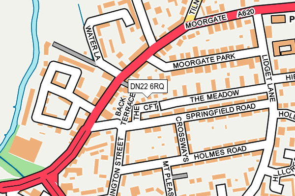 DN22 6RQ map - OS OpenMap – Local (Ordnance Survey)