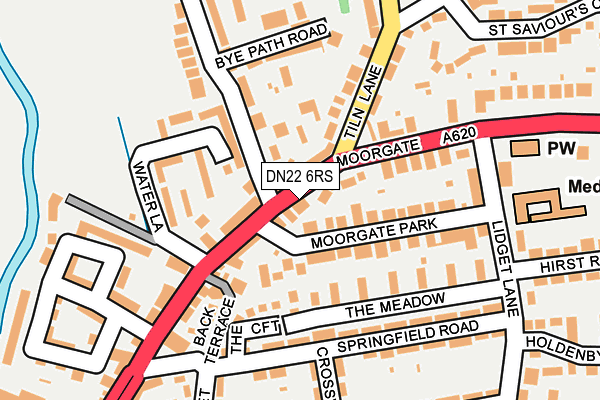 DN22 6RS map - OS OpenMap – Local (Ordnance Survey)