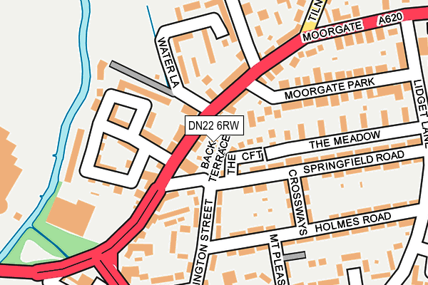 DN22 6RW map - OS OpenMap – Local (Ordnance Survey)