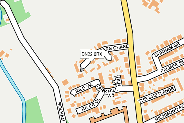 DN22 6RX map - OS OpenMap – Local (Ordnance Survey)