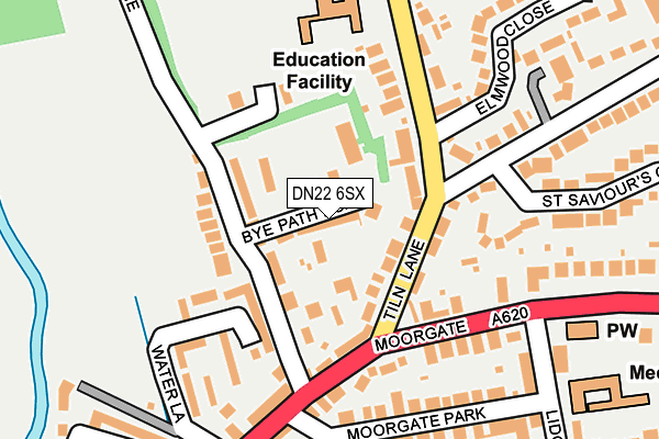 DN22 6SX map - OS OpenMap – Local (Ordnance Survey)