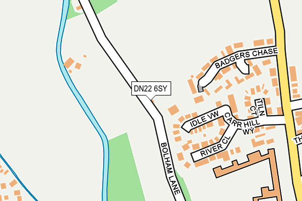 DN22 6SY map - OS OpenMap – Local (Ordnance Survey)