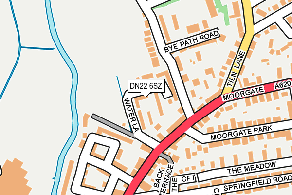 DN22 6SZ map - OS OpenMap – Local (Ordnance Survey)