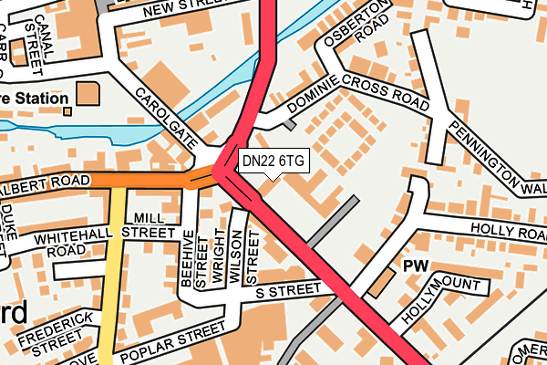 DN22 6TG map - OS OpenMap – Local (Ordnance Survey)