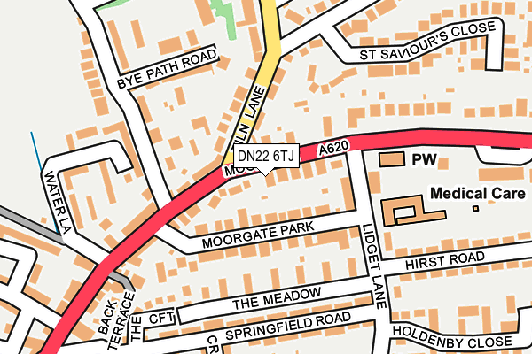 DN22 6TJ map - OS OpenMap – Local (Ordnance Survey)