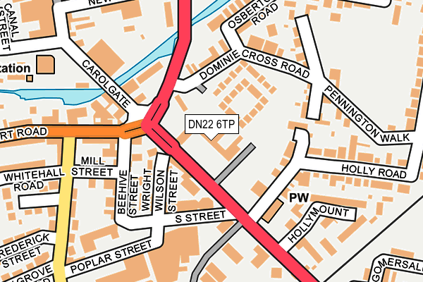 DN22 6TP map - OS OpenMap – Local (Ordnance Survey)