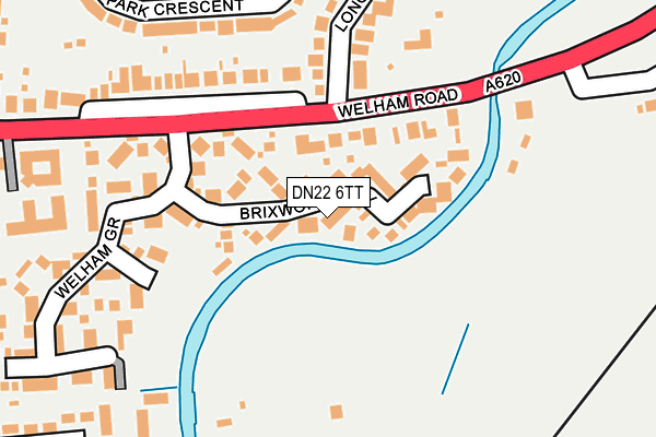 DN22 6TT map - OS OpenMap – Local (Ordnance Survey)