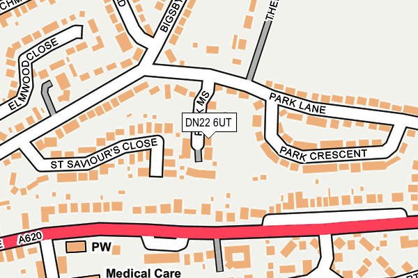 DN22 6UT map - OS OpenMap – Local (Ordnance Survey)