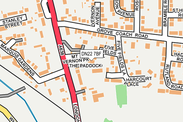 DN22 7BF map - OS OpenMap – Local (Ordnance Survey)