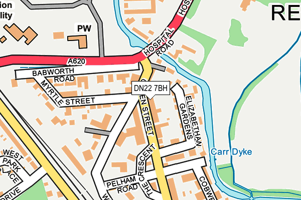 DN22 7BH map - OS OpenMap – Local (Ordnance Survey)