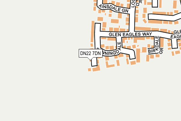 DN22 7DN map - OS OpenMap – Local (Ordnance Survey)