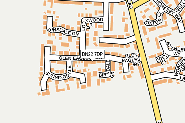 DN22 7DP map - OS OpenMap – Local (Ordnance Survey)