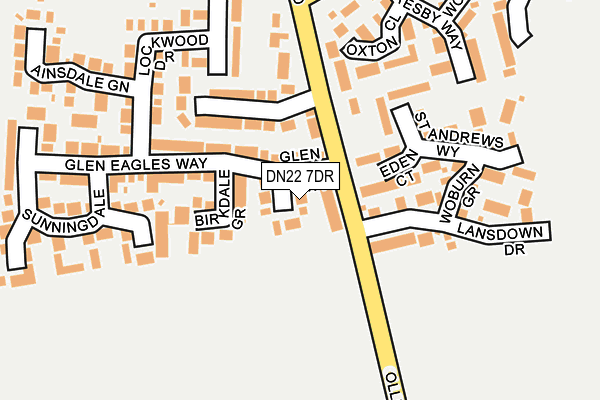 DN22 7DR map - OS OpenMap – Local (Ordnance Survey)