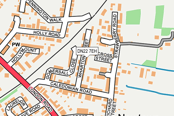 DN22 7EH map - OS OpenMap – Local (Ordnance Survey)
