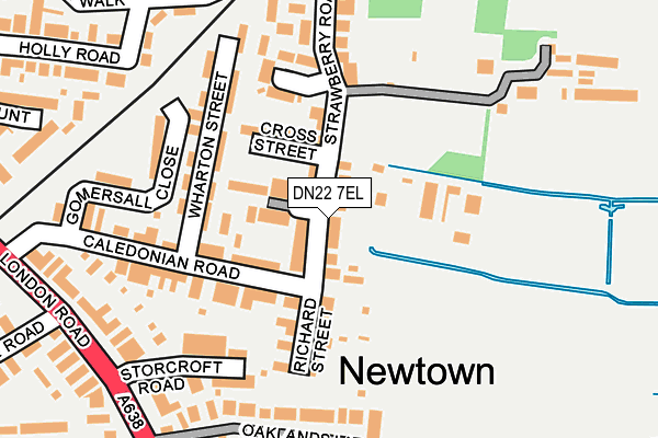 DN22 7EL map - OS OpenMap – Local (Ordnance Survey)