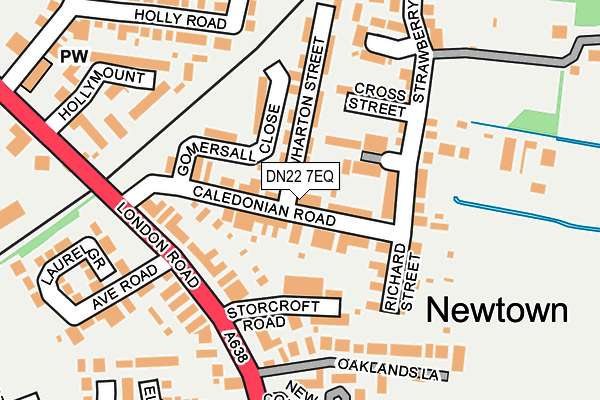 DN22 7EQ map - OS OpenMap – Local (Ordnance Survey)