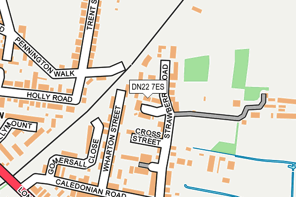 DN22 7ES map - OS OpenMap – Local (Ordnance Survey)