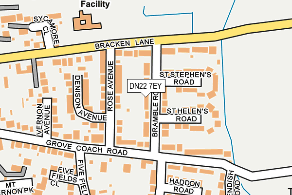 DN22 7EY map - OS OpenMap – Local (Ordnance Survey)