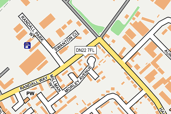 DN22 7FL map - OS OpenMap – Local (Ordnance Survey)