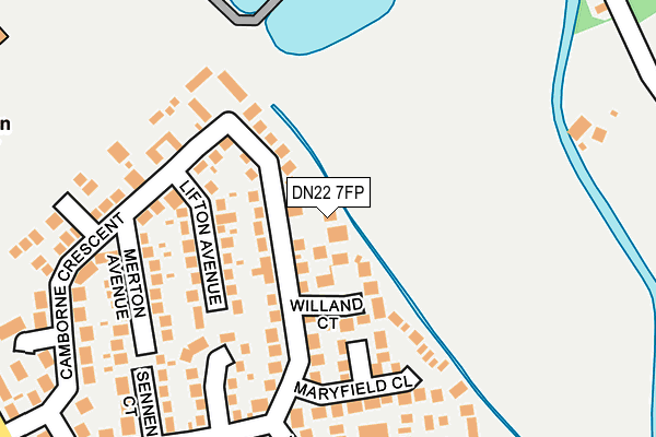 DN22 7FP map - OS OpenMap – Local (Ordnance Survey)