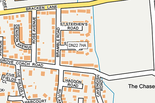 DN22 7HA map - OS OpenMap – Local (Ordnance Survey)