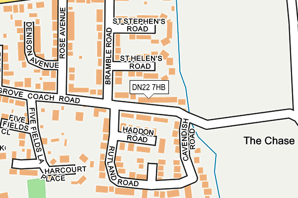 DN22 7HB map - OS OpenMap – Local (Ordnance Survey)