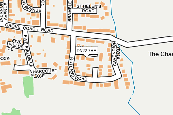 DN22 7HE map - OS OpenMap – Local (Ordnance Survey)
