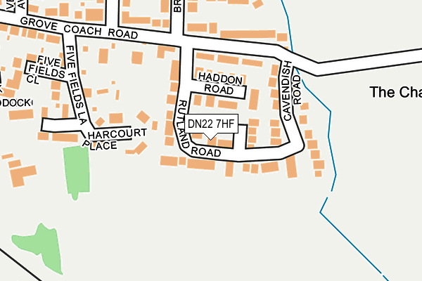 DN22 7HF map - OS OpenMap – Local (Ordnance Survey)
