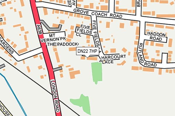 DN22 7HP map - OS OpenMap – Local (Ordnance Survey)