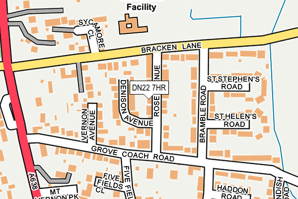 DN22 7HR map - OS OpenMap – Local (Ordnance Survey)