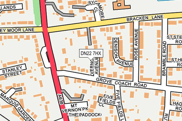 DN22 7HX map - OS OpenMap – Local (Ordnance Survey)