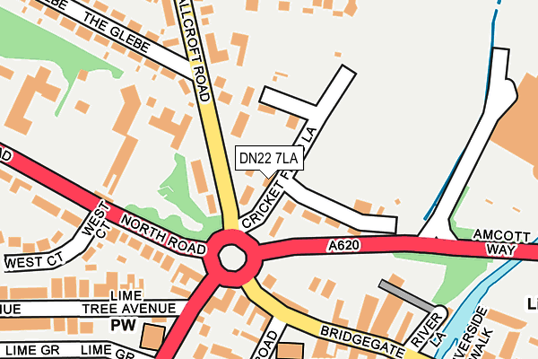 DN22 7LA map - OS OpenMap – Local (Ordnance Survey)