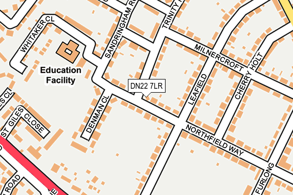 DN22 7LR map - OS OpenMap – Local (Ordnance Survey)