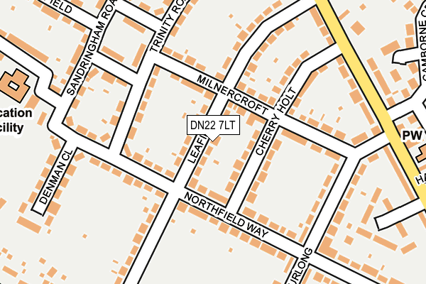 DN22 7LT map - OS OpenMap – Local (Ordnance Survey)