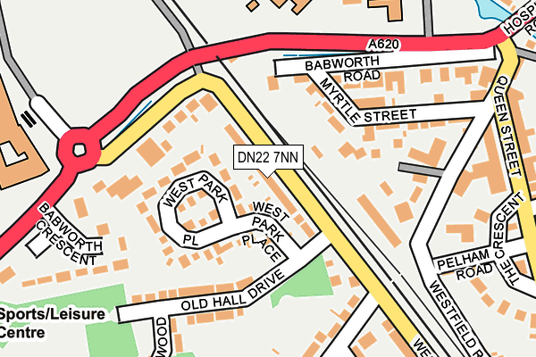 DN22 7NN map - OS OpenMap – Local (Ordnance Survey)