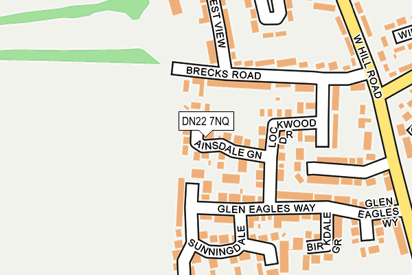 DN22 7NQ map - OS OpenMap – Local (Ordnance Survey)