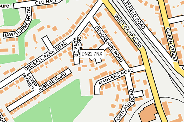 DN22 7NX map - OS OpenMap – Local (Ordnance Survey)